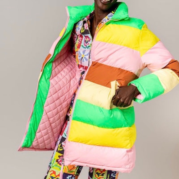 Rachel Antonoff Jackets & Blazers - Rachel Antonoff Terry Puffer Coat Colorblock